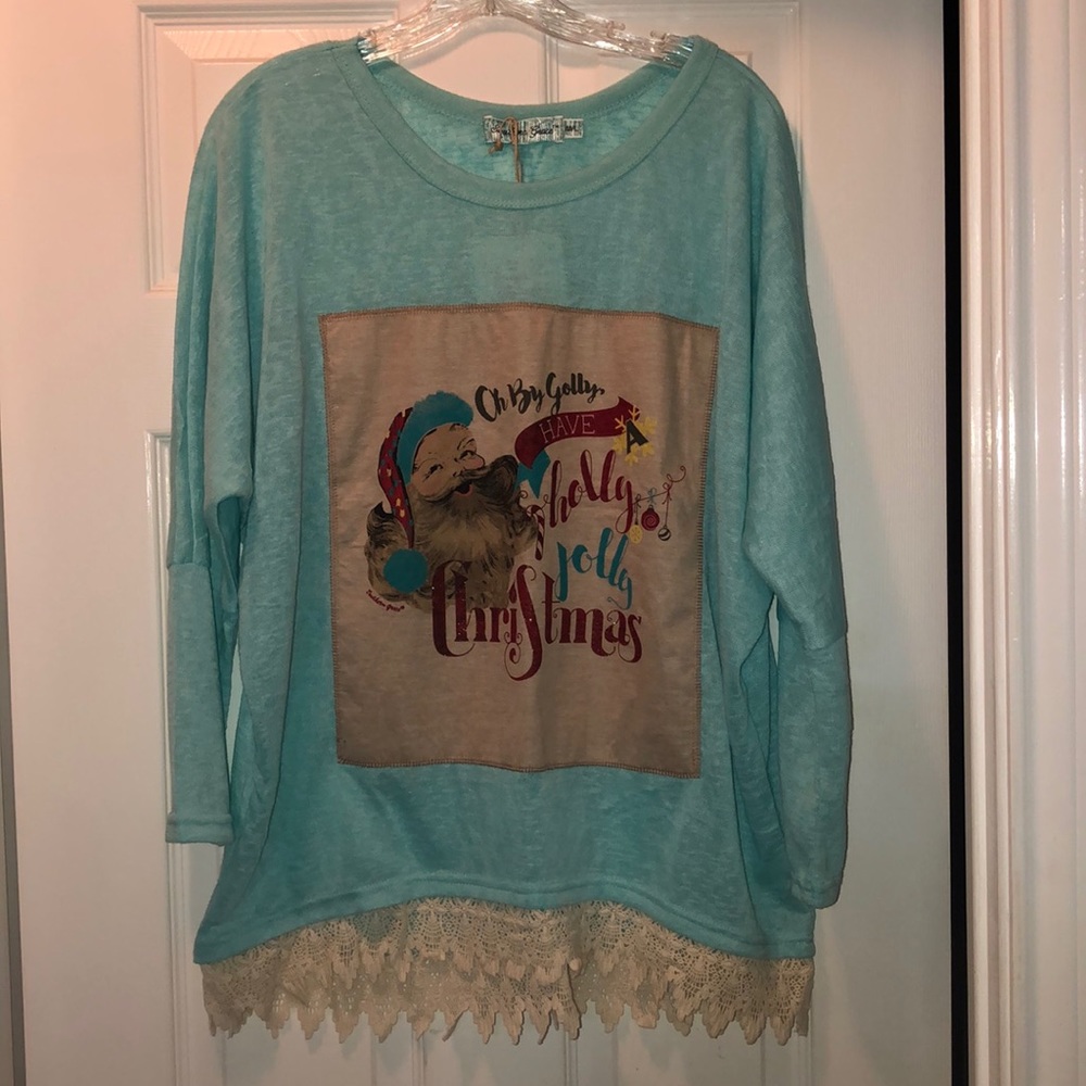Teal blouse